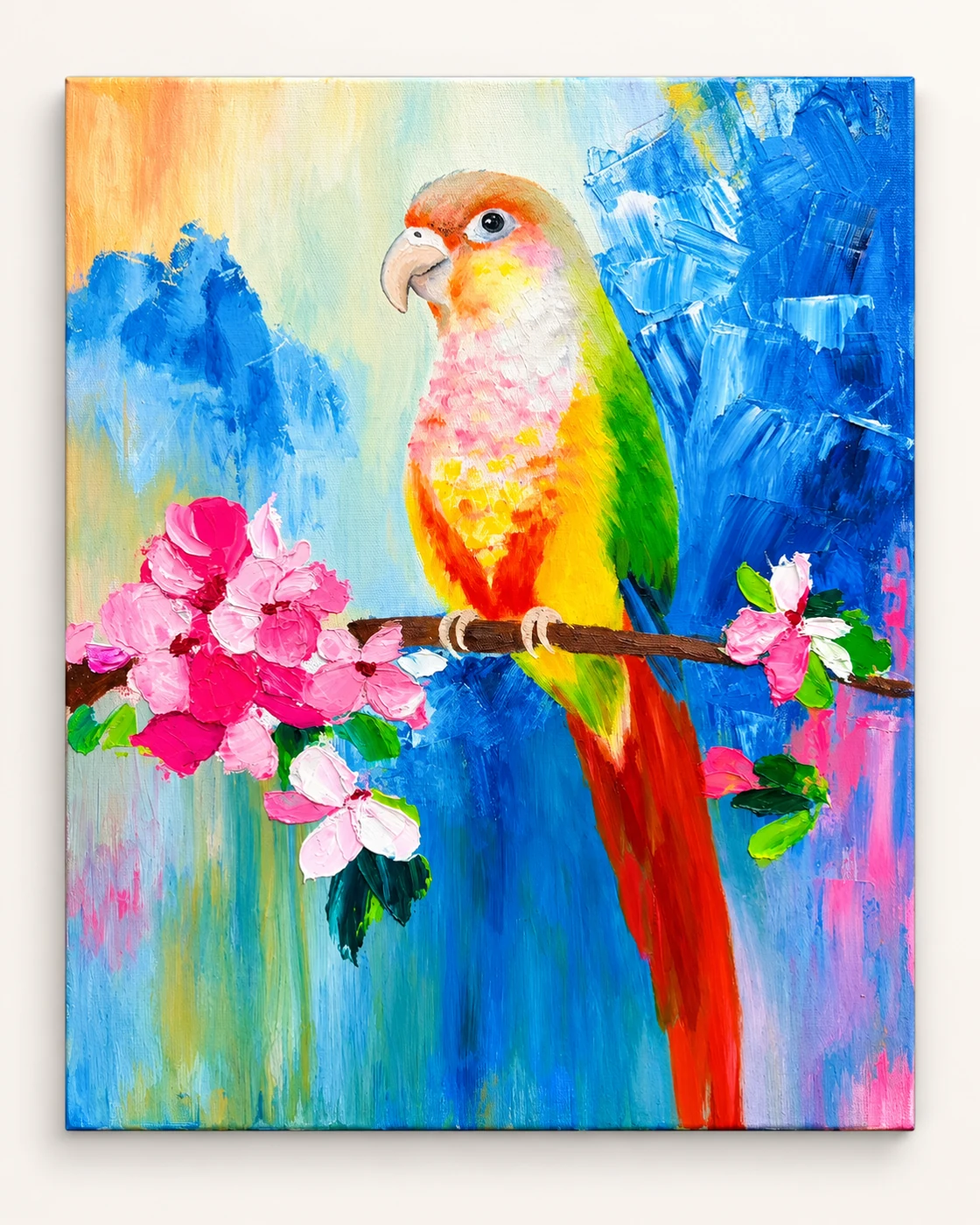 学员作品 · 鹦鹉与花枝
